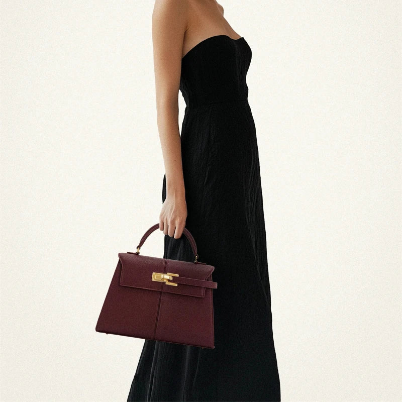 Elevate Your Style with the Elise Burgundy Handbag - A Chic and Spacious Crossbody for Modern Women
