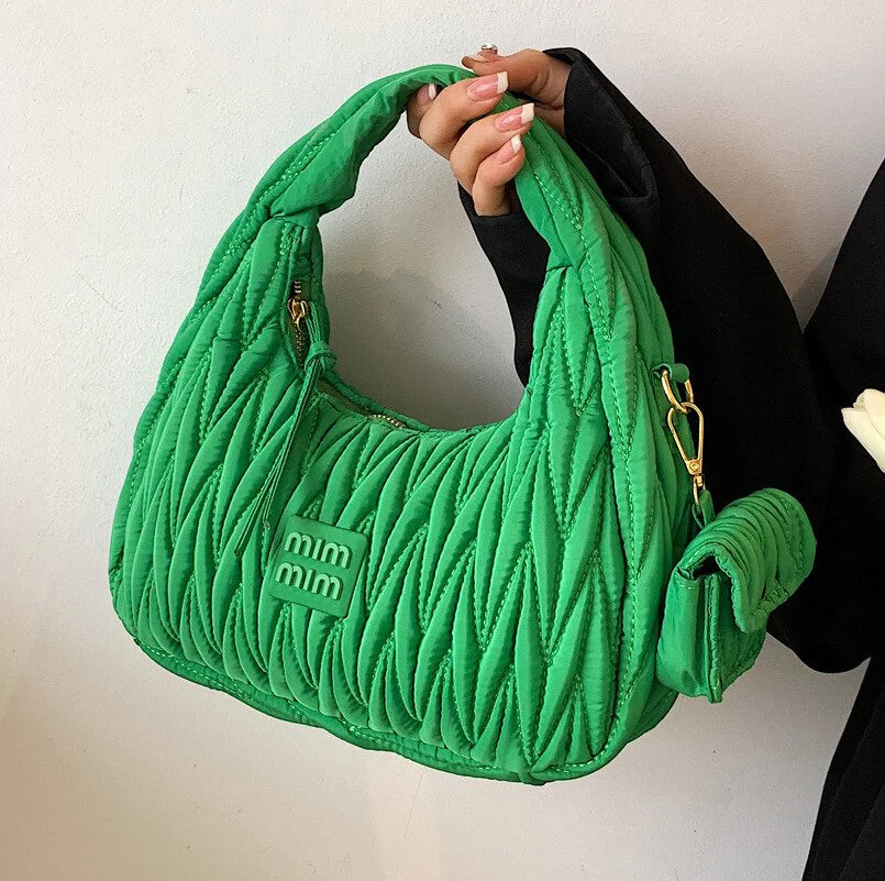 Luxury Brand Nylon Hobos Shoulder Bag for Women Handbag Clutch Purses New Design with Coin Purse